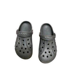 Crocs Kids C13 Classic Black Clogs Adjustable Back Strap & Ventilation Holes